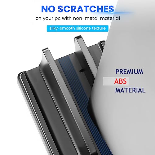 ZORBES Laptop Holder for Desk with Silicone to Protect Notebook Sizes Adjustable Vertical Laptop Stand Holder Slots Laptop Dock for iPad MacBook Stand 13 Inch Phone Stand Organizer Rack ZORBES Laptop Holder for Desk with Silicone to Protect Notebook Sizes Adjustable Vertical Laptop Stand Holder Slots Laptop Dock for iPad MacBook Stand 13 Inch Phone Stand Organizer Rack
